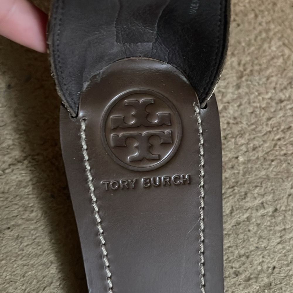 Tory Burch Beige Black Python Embossed Leather Mi… - image 10